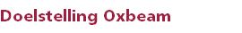 Doelstelling Oxbeam